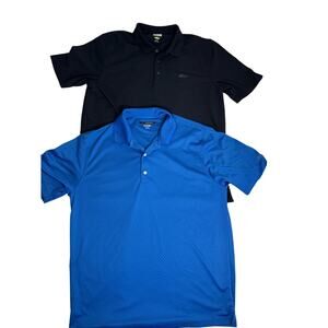 2 Greg Norman play dry golf shirts black blue resort wear casual lot 2-men’s XL